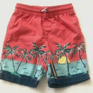Palm Tree Swim Trunks Size 6/7